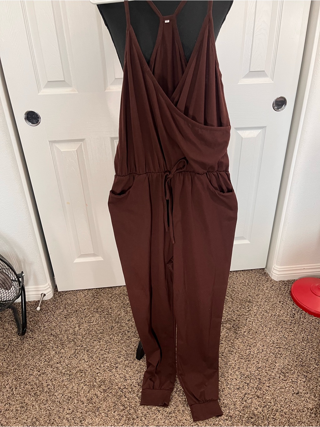 Womenâs Brown Strappy Jumpsuit | Casual Sleeveless Romper